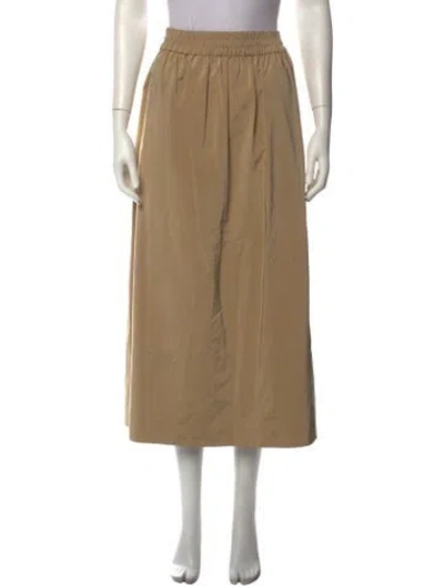 Pre-owned Tibi Pleated Accents Long Skirt In Neutrals