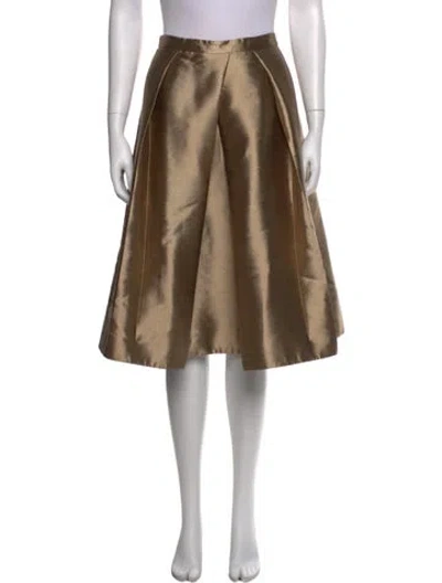 Pre-owned Tibi Pleated Accents Midi Length Skirt