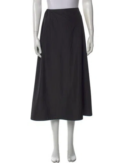 Pre-owned Tibi Pleated Accents Midi Length Skirt In Black