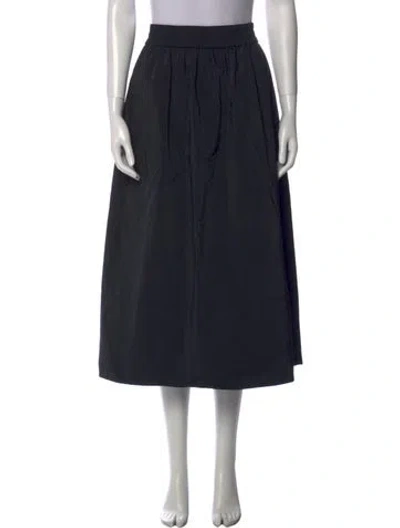 Pre-owned Tibi Pleated Accents Midi Length Skirt In Blue