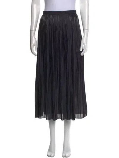 Pre-owned Tibi Pleated Accents Midi Length Skirt In Blue