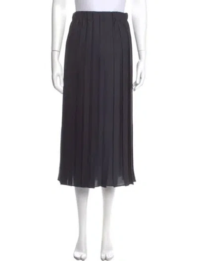 Pre-owned Tibi Pleated Accents Midi Length Skirt In Gray