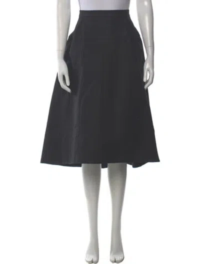 Pre-owned Tibi Pleated Accents Midi Length Skirt In Gray