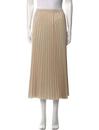 Pre-owned Tibi Pleated Accents Midi Length Skirt In Neutral
