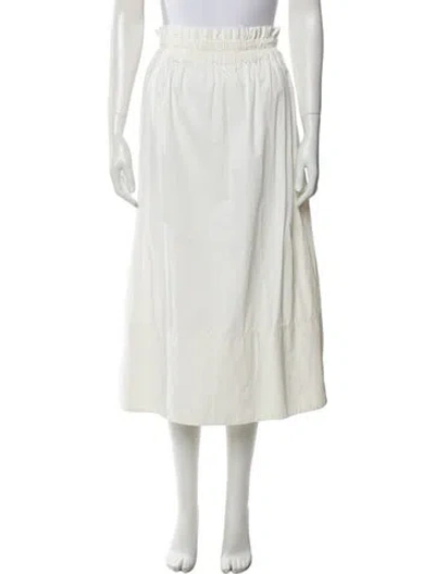 Pre-owned Tibi Pleated Accents Midi Length Skirt In Neutral