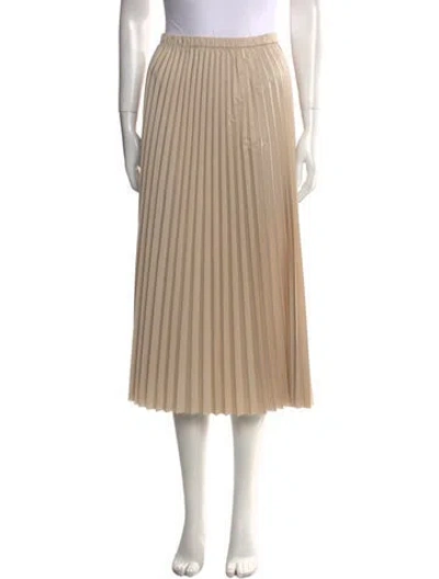 Pre-owned Tibi Pleated Accents Midi Length Skirt In Neutral