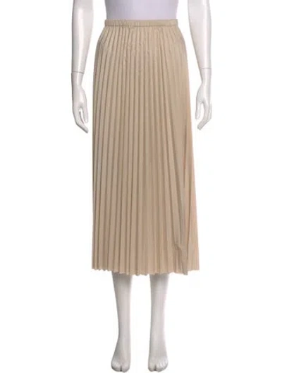 Pre-owned Tibi Pleated Accents Midi Length Skirt In Neutral