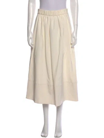 Pre-owned Tibi Pleated Accents Midi Length Skirt In Neutral