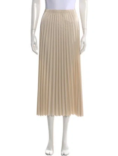 Pre-owned Tibi Pleated Accents Midi Length Skirt In Neutral