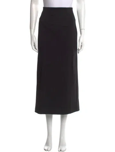 Pre-owned Tibi Pleated Accents Midi Length Skirt W/ Tags In Black