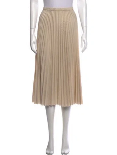 Pre-owned Tibi Pleated Accents Midi Length Skirt W/ Tags In Neutrals
