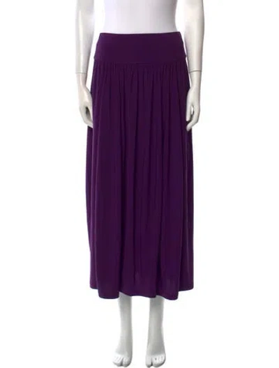 Pre-owned Tibi Pleated Accents Midi Length Skirt W/ Tags In Purple