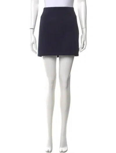 Pre-owned Tibi Pleated Accents Mini Skirt In Blue