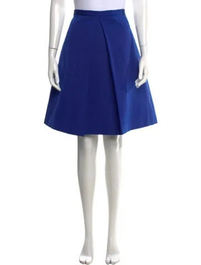 Pre-owned Tibi Pleated Accents Mini Skirt In Blue
