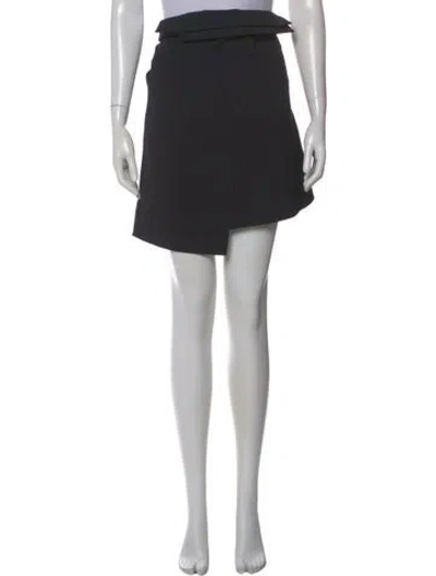 Pre-owned Tibi Pleated Accents Mini Skirt W/ Tags In Black
