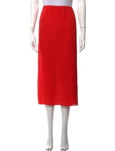 Pre-owned Tibi Pleated Accents Skirt In Red