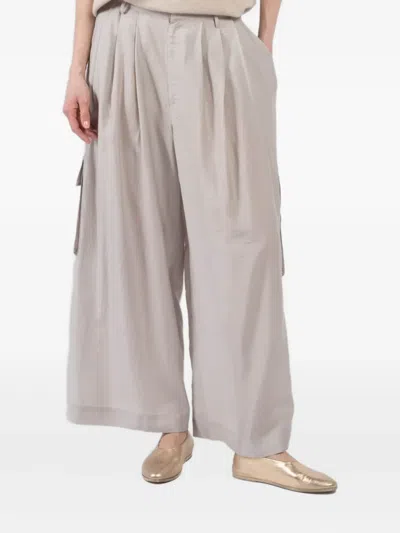 Tibi Pleated Trousers In Gray