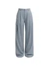 Tibi Pleated Wool Trousers In Multi