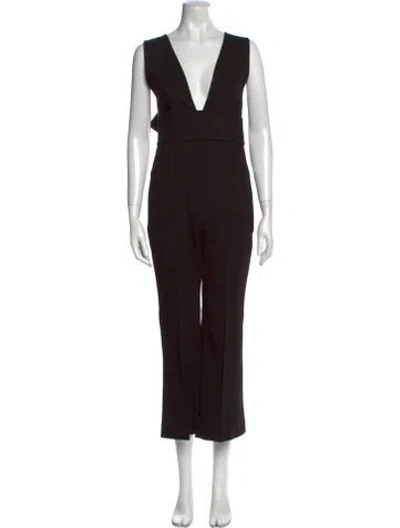 Pre-owned Tibi Plunge Neckline Jumpsuit In Black