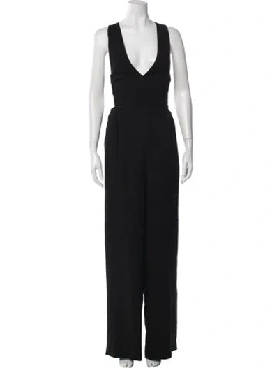 Pre-owned Tibi Plunge Neckline Jumpsuit In Black