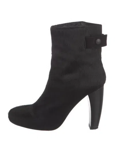 Pre-owned Tibi Ponyhair Boots In Black