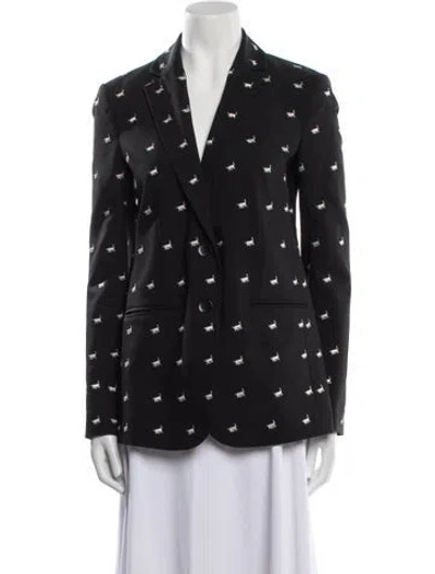Pre-owned Tibi Printed Blazer In Black