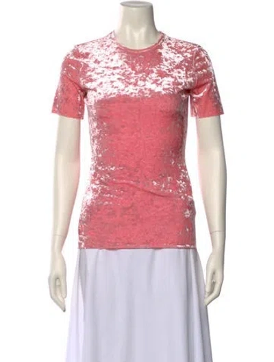 Pre-owned Tibi Printed Crew Neck T-shirt In Pink