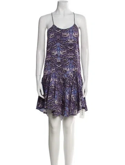 Pre-owned Tibi Printed Knee-length Dress In Black