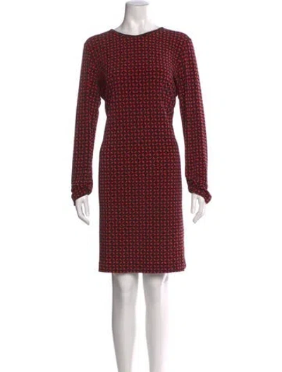Pre-owned Tibi Printed Knee-length Dress In Black