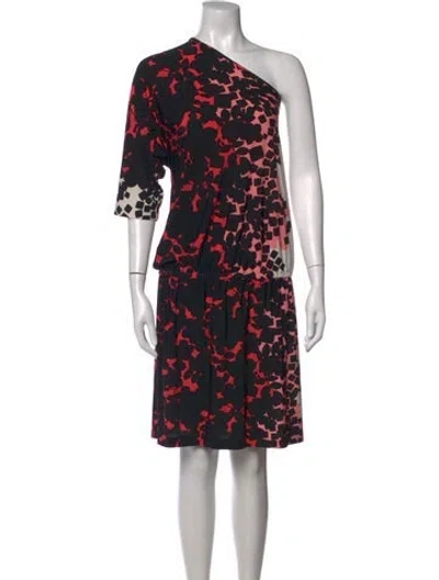 Pre-owned Tibi Printed Knee-length Dress In Black