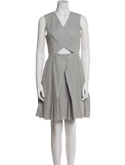 Pre-owned Tibi Printed Knee-length Dress In Blue