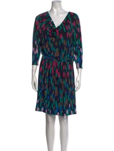 Pre-owned Tibi Printed Knee-length Dress In Multi