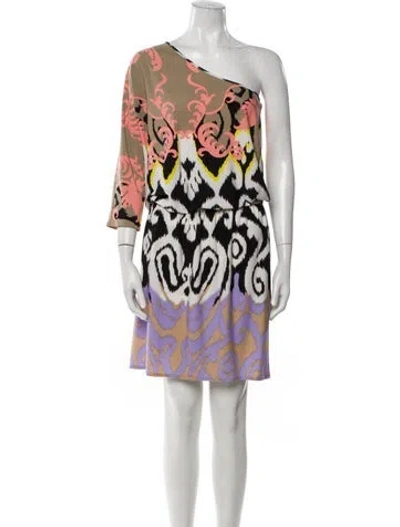Pre-owned Tibi Printed Knee-length Dress In Neutral