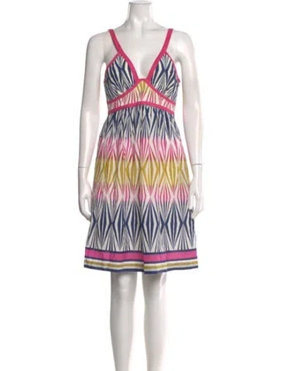 Pre-owned Tibi Printed Knee-length Dress In Pink