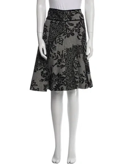 Pre-owned Tibi Printed Knee-length Skirt In Black