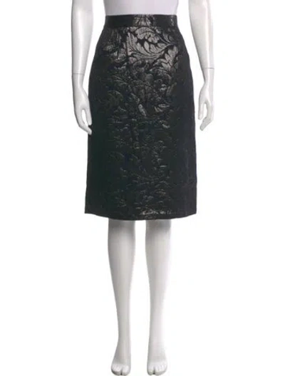 Pre-owned Tibi Printed Knee-length Skirt In Green