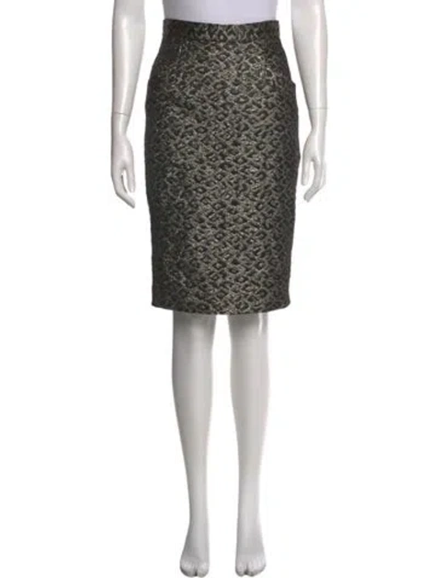 Pre-owned Tibi Printed Knee-length Skirt In Neutral
