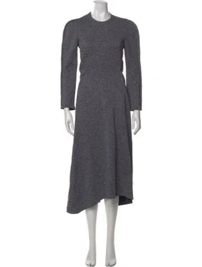 Pre-owned Tibi Printed Long Dress In Gray