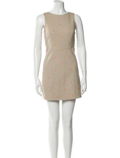 Pre-owned Tibi Printed Long Dress In Neutral