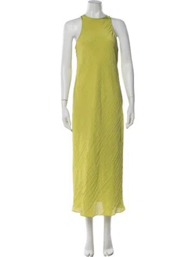 Pre-owned Tibi Printed Long Dress In Yellow