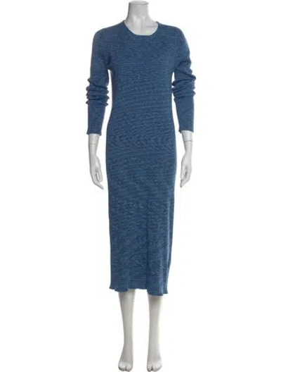 Pre-owned Tibi Printed Midi Length Dress In Blue