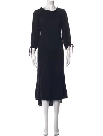 Pre-owned Tibi Printed Midi Length Dress In Blue