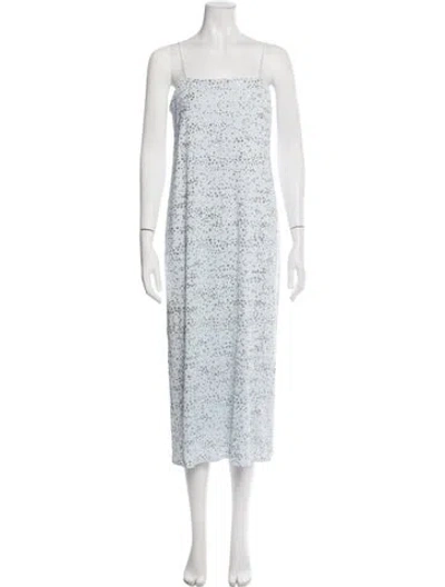 Pre-owned Tibi Printed Midi Length Dress In Blue