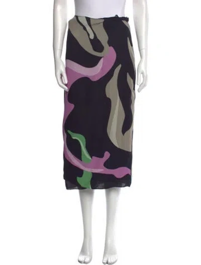 Pre-owned Tibi Printed Midi Length Skirt In Multi