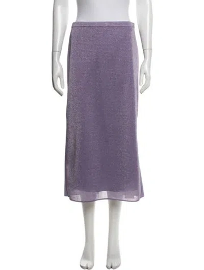 Pre-owned Tibi Printed Midi Length Skirt In Purple