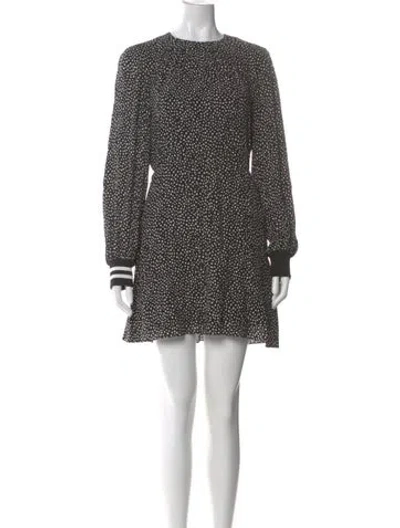 Pre-owned Tibi Printed Mini Dress In Black