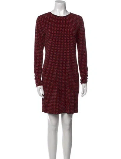 Pre-owned Tibi Printed Mini Dress In Black