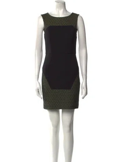 Pre-owned Tibi Printed Mini Dress In Black