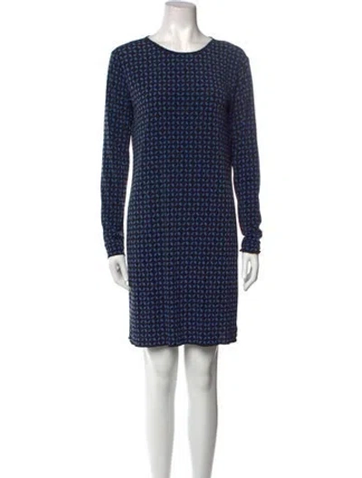 Pre-owned Tibi Printed Mini Dress In Black