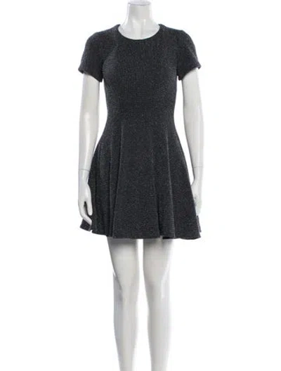 Pre-owned Tibi Printed Mini Dress In Black
